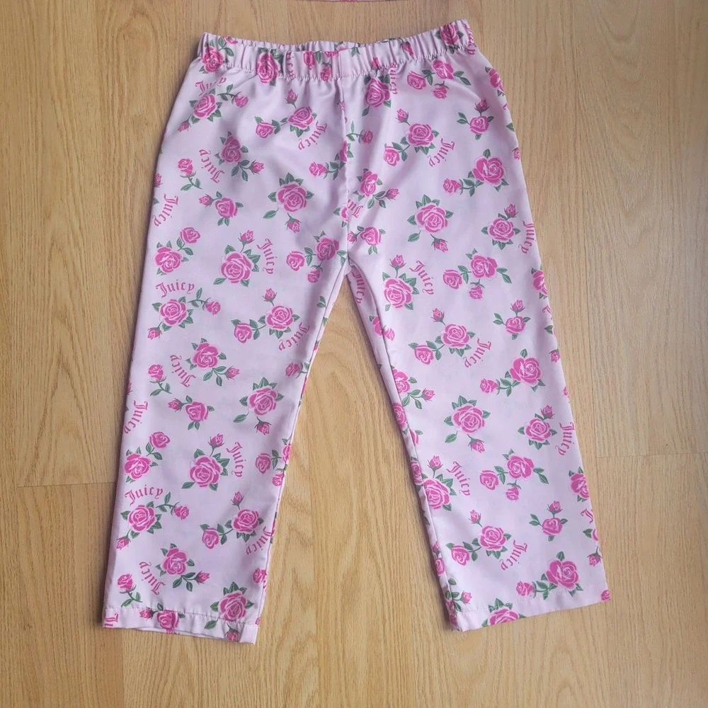 Juicy Couture Pink Rose Pajama Set‎ Sleepwear Girls 4/5